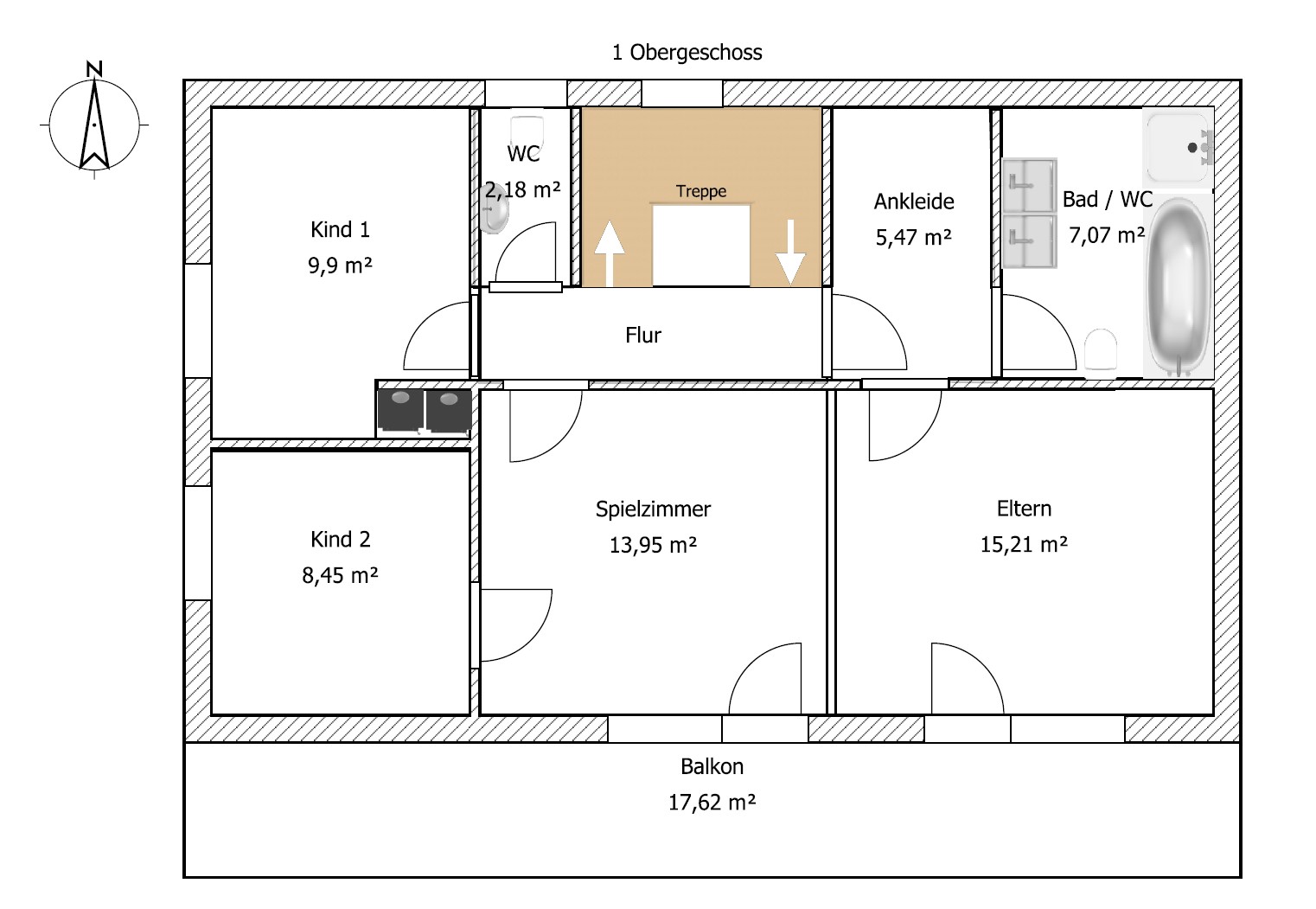 1 Obergeschoss 1 Obergeschoss